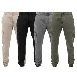 Cargo Jogging Pants Urbanclassics Washed Twill Stretch Leisure Trousers Security - Picture 1 of 80