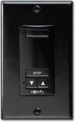 Somfy DecoFlex 1 Channel RTS Wireless Wall Switch Black 1810899 - NEW - Image 1 of 4