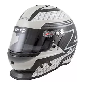 Zamp RZ65D Black/Grey/Carbon Fibre Helmet SA2020 Hans Compatible Clear Visor All - Picture 1 of 5