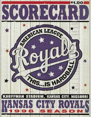 Scorecard Kansas City Royals vs Baltimore Orioles 1998 Kaufman Stadium Ripkin - Image 1 of 4