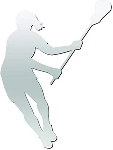A&R Female Lacrosse Player Silhouette Magnet & Decal! 2 in 1 bumper sticker LAX - Picture 1 of 3