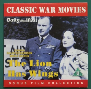 THE LION HAS WINGS MOVIE DVD  - RALPH RICHARDSON MERLE OBERON - DAILY MAIL PROMO - Picture 1 of 2