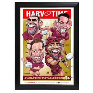 Queensland Maroons Fab 4, Harv Time Print Framed - Bild 1 von 1
