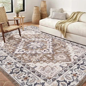5X7 Area Rugs for Living Room, Washable Area Rug, Rugs for Bedroom, Kitchen, Vin - Picture 1 of 12