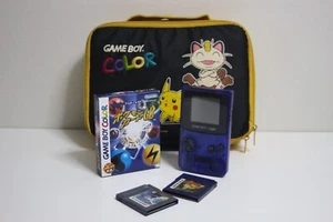 Nintendo Game Boy Color Toys R Us Limited Console- Midnight Blue w/ Games & Bag! - Picture 1 of 17