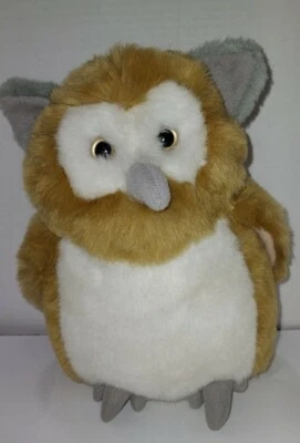 Unbranded Barn Owl Plush 12" Brown Beak Harry Potter Soft Round - Image 1 of 4