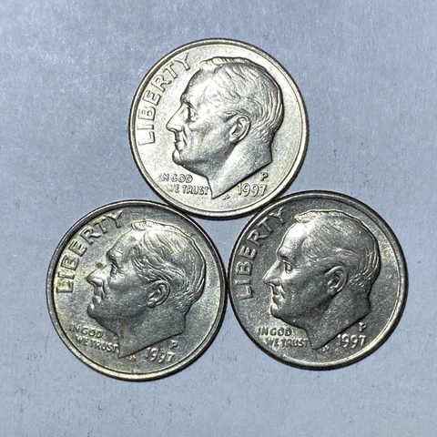 1997 P Roosevelt Dime Circulated *** Free Shipping *** Cover