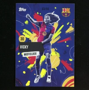 2024 Vicky Lopez Topps FC Barcelona Equipo Set Rumba Lámina Estática Oro 33/50 ZD1038 - Imagen 1 de 2