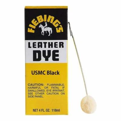 Fiebing's USMC Black Leather Dye w/Applicator - 4 oz - Image 1 of 4