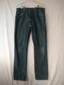 Jeans Levi 501 uomo taglia W34 L36 blu medio lavaggio bottoni mosca - Foto 1 di 11