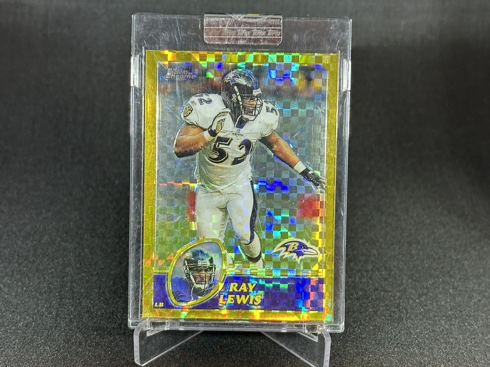 2003 TOPPS CHROME RAY LEWIS GOLD XFRACTOR /101 - ENCASED 👀
