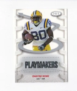 DWAYNE BOWE 2007 SAGE HIT PLAYMAKERS INSERT SILVER PARALLEL ROOKIE-SHIPS FREE - Picture 1 of 24