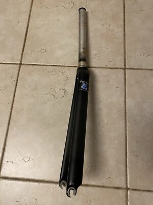 Carbon Fiber 700C Road Bike Fork 1-1/8" Threadless Rim Brake Black - Image 1 of 4