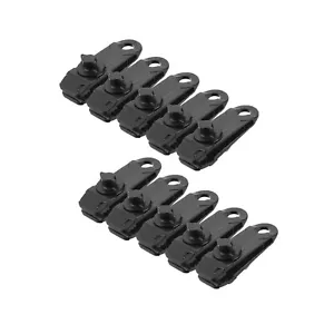 10Pcs Camping Awning Tent Pole Corner Connector Buckle Fixing Clamp Clip Tools - Picture 1 of 11