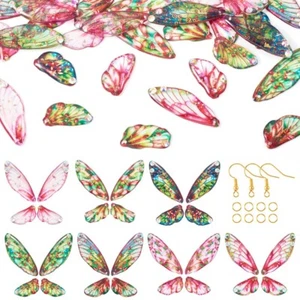 7 juegos hágalo usted mismo kits para hacer joyas pendientes ala mariposa resina 8~39x8~18x0.8~2.5 mm - Imagen 1 de 9