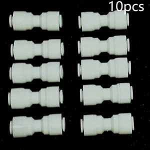 10 PIEZAS Refrigerador Hielo Línea de Agua Conector de Tubo Union 1/4' Purificador de Agua - Imagen 1 de 5