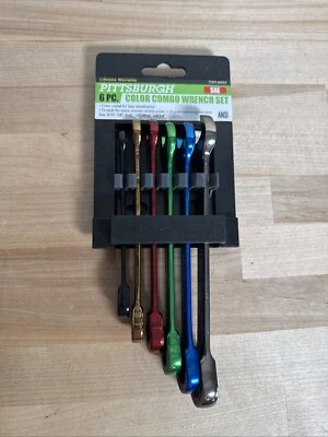 Pittsburgh 6pc Color Combo Wrench Set 66054 - 6 Ratcheting Combination Wrench’s - Image 1 of 4