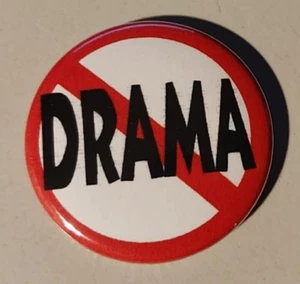 1x Drama Nein Danke Gegen Dramaqueens No Drama Button Fun Spaß Humor - Imagen 1 de 1