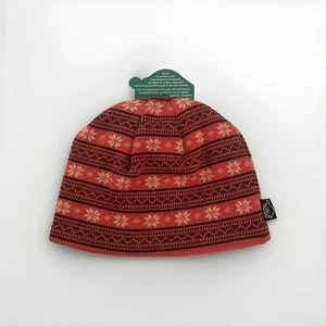 Gorro 100 % lana merino piel de tortuga borla coral isla justa copo de nieve rosa/coral - Imagen 1 de 3