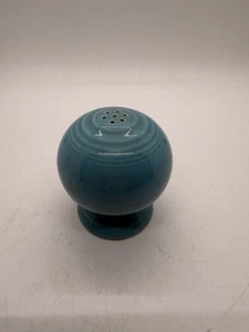 Fiestaware Salt & Pepper Shaker Round Bulb Shape Fiesta Vintage Turquoise Blue - Picture 1 of 3
