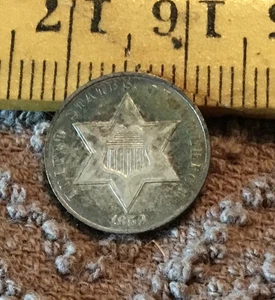 1859 3 Three Cent Silver 3CS - Picture 1 of 2