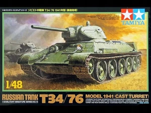 Tamiya 32515 - 1:48 Russian Tank T34/76 Model 1941 (Cast Turret) - Picture 1 of 5