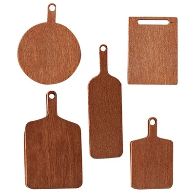 5 Pcs Mini Chopping Board Model Child Baby Doll House Kitchen Utensils Cutting - Image 1 of 4