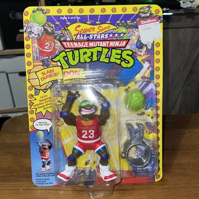 Playmates Teenage Mutant Ninja Turtles 1991 Slam Dunkin’ Don MOC punched - Image 1 of 3