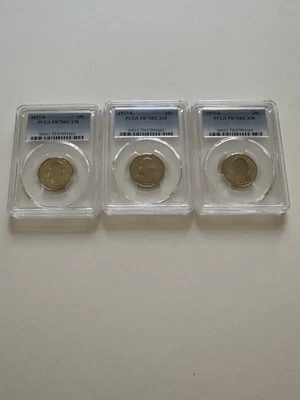 3 Extremely Rare Connections Verification Numbers 1977-S 25C PCGS PR70 DCAM - Image 1 of 4
