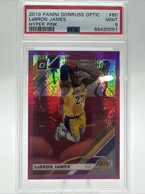Panini Donruss Optic 2019-20 - LeBron James #60 Pink Hyper Prizm PSA 9 Lakers Foto 1 de 3