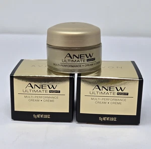 2 Avon Anew Ultimative Nachtcreme Reisegröße 0,50 Unzen Multi-Performance Straffung - Bild 1 von 5