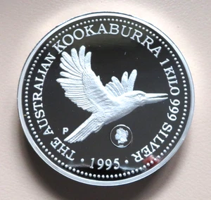 Australia. 1995 1 Kilo - Silver Kookaburra. Liberty Head Dollar Privy.. Proof - Picture 1 of 6