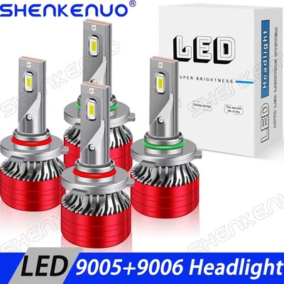 2 pares de bombillas LED blancas de haz alto-bajo 9005+9006 para Honda Accord 1998-2004 Foto 1 de 4