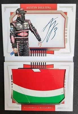 Austin Dillon 2021 Panini National Treasures Sheet Metal Auto Booklet #22/25 - Image 1 of 4