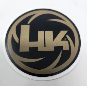 HECKLER & KOCH H&K KHAKI & BLACK Logo VINYL HK STICKER PISTOL GUN - Picture 1 of 2