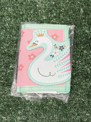 Stephen Joseph Childrens Bifiold Swan Wallet Pink Green NWT - Image 1 of 4