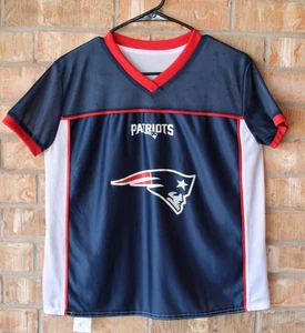 New England Patriots Flagge Fußball Trikot blau/weiß wendbar ~ Jugend Large - Bild 1 von 16