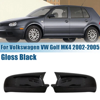 Cubierta de espejo retrovisor lateral OX negro brillante para Volkswagen VW Golf MK4 2002-2005 Foto 1 de 4