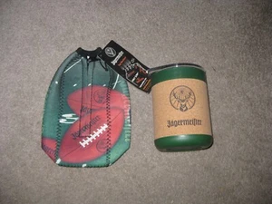 Jagermeister Football Theme 2012 Insulating Bottle Koozie & 10oz Cork Cup - Picture 1 of 2