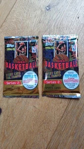 2x NBA TOPPS 94 95 Series 2 BASKETBALL Sealed Wax Booster Pack Jordan PSA hoops - Picture 1 of 4