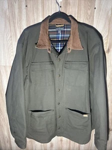 LL Bean Signature Slim Fit Chore Plaid Lined Jacket Corduroy Collar Men’s XL - Picture 1 of 11