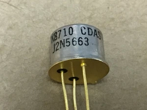 (1 PC) UNITRODE JAN2N5663 Trans GP BJT NPN 300V 2A 1000mW 3-Pin TO-5  OLD GOLD - Picture 1 of 3