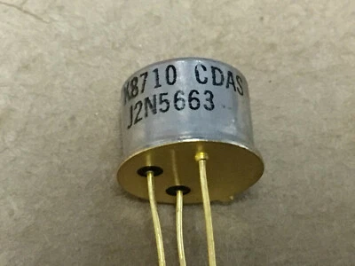 (1 PC) UNITRODE JAN2N5663 Trans GP BJT NPN 300V 2A 1000mW 3 pines a 5 oro antiguo Foto 1 de 3