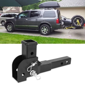 Adaptador de vástago de montaje enganche de remolque plegable de 2" portador de carga para SUV coche - Imagen 1 de 17