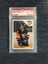 1985-86 OPC O-Pee-Chee #9 Mario Lemieux Penguins HOF RC Rookie PSA 8  CENTERED