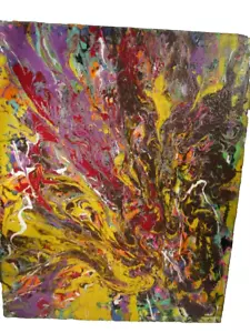 16x20 Musk Yai Impresionismo Moderno Arte Firmado Realismo Pintura Drenaje Abstracto S - Imagen 1 de 5