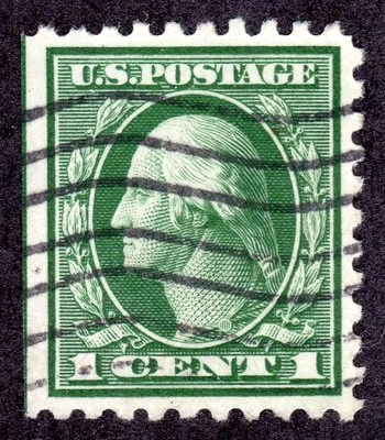 US # 424 (1913) 1c Used, VF/XF-  Washington  - Image 1 of 2