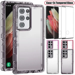 For Samsung Galaxy S21/+/Ultra 5G Transparent Case Clear Cover Screen Protector - Picture 1 of 36