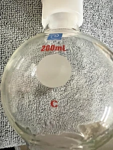 Schlenk Flask 200 mL with Side Arm Course Frit GL25 - Picture 1 of 2