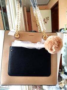Elegante shopping bag, Aldo, ecopelle 30x 29, tasca esterna, pochette, nuova - Foto 1 di 10